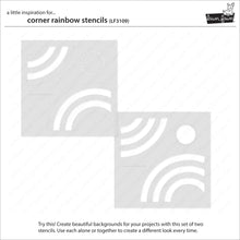 Load image into Gallery viewer, Stencils: Lawn Fawn-Corner Rainbow Stencils
