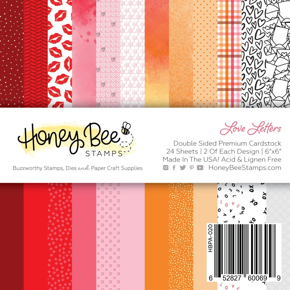 6x6 Paper: Honey Bee Stamps-Love Letters