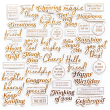 Load image into Gallery viewer, Embellishments: Pinkfresh Studio-Foiled Sentiments 3
