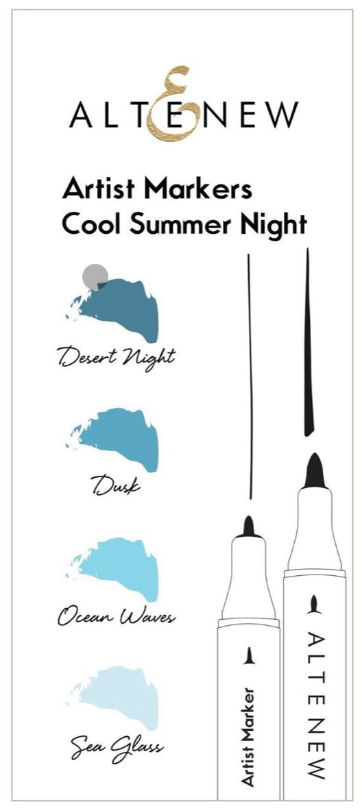 Coloring Tools: Artist Alcohol Markers Cool Summer Night Set
