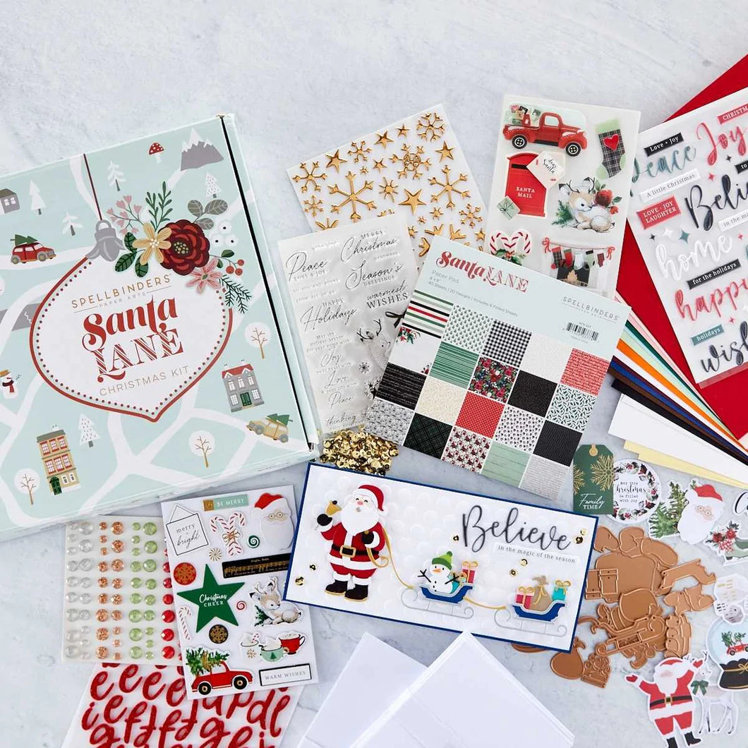 Card Kit: Spellbinders-Santa Lane Limited Edition Cardmaking Christmas Kit 2022
