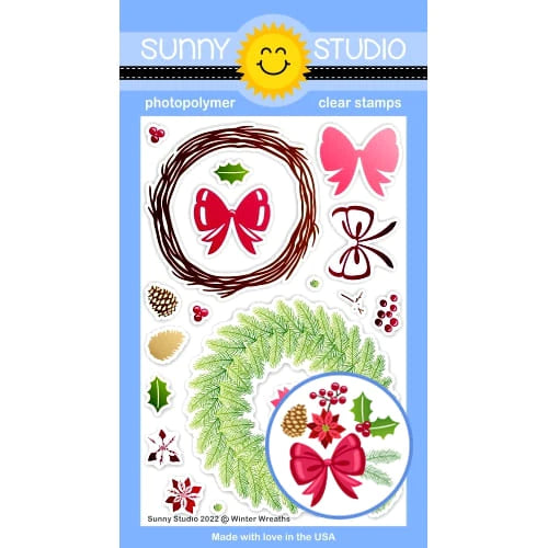 Stamps: Sunny Studio-Winter Wreath