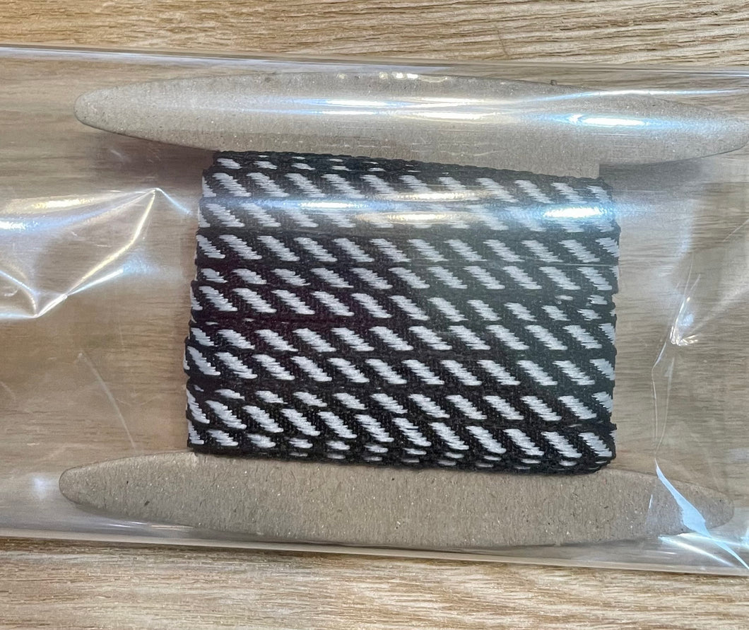 Ribbon: Purple Pinky Promises-1/8 Inch Mini Diagonal Stripes Ribbon with Woven Edge-Black