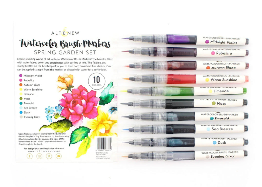 Coloring Tools: Altenew Watercolor Brush Markers - Spring Garden Set!