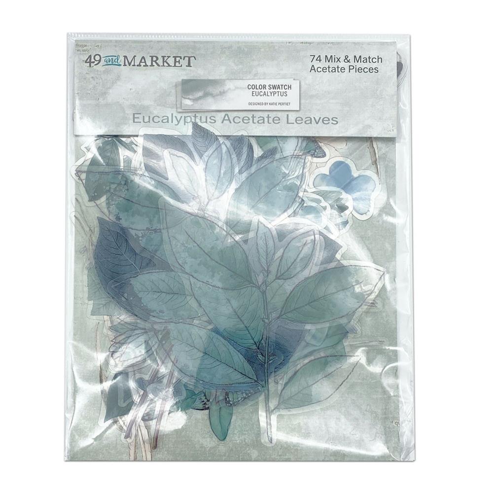 Embellishments: 49 and Market-Color Swatch: Eucalyptus Acetate Leaves