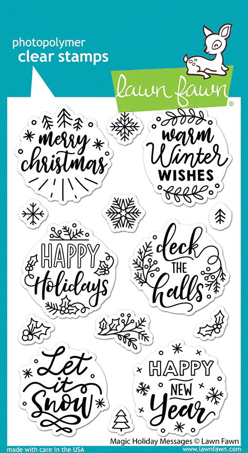 Stamps: Lawn Fawn-Magic Holiday Messages