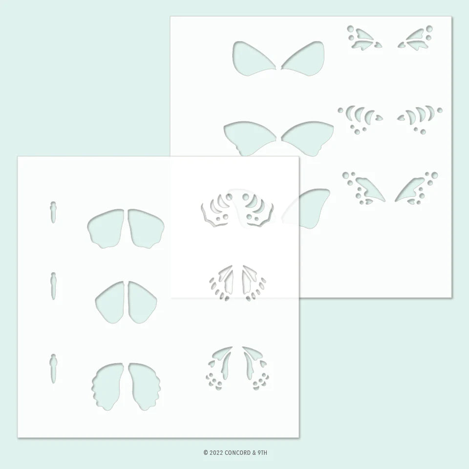 Stencils: Concord & 9th-Boho Butterfly Stencil Pack