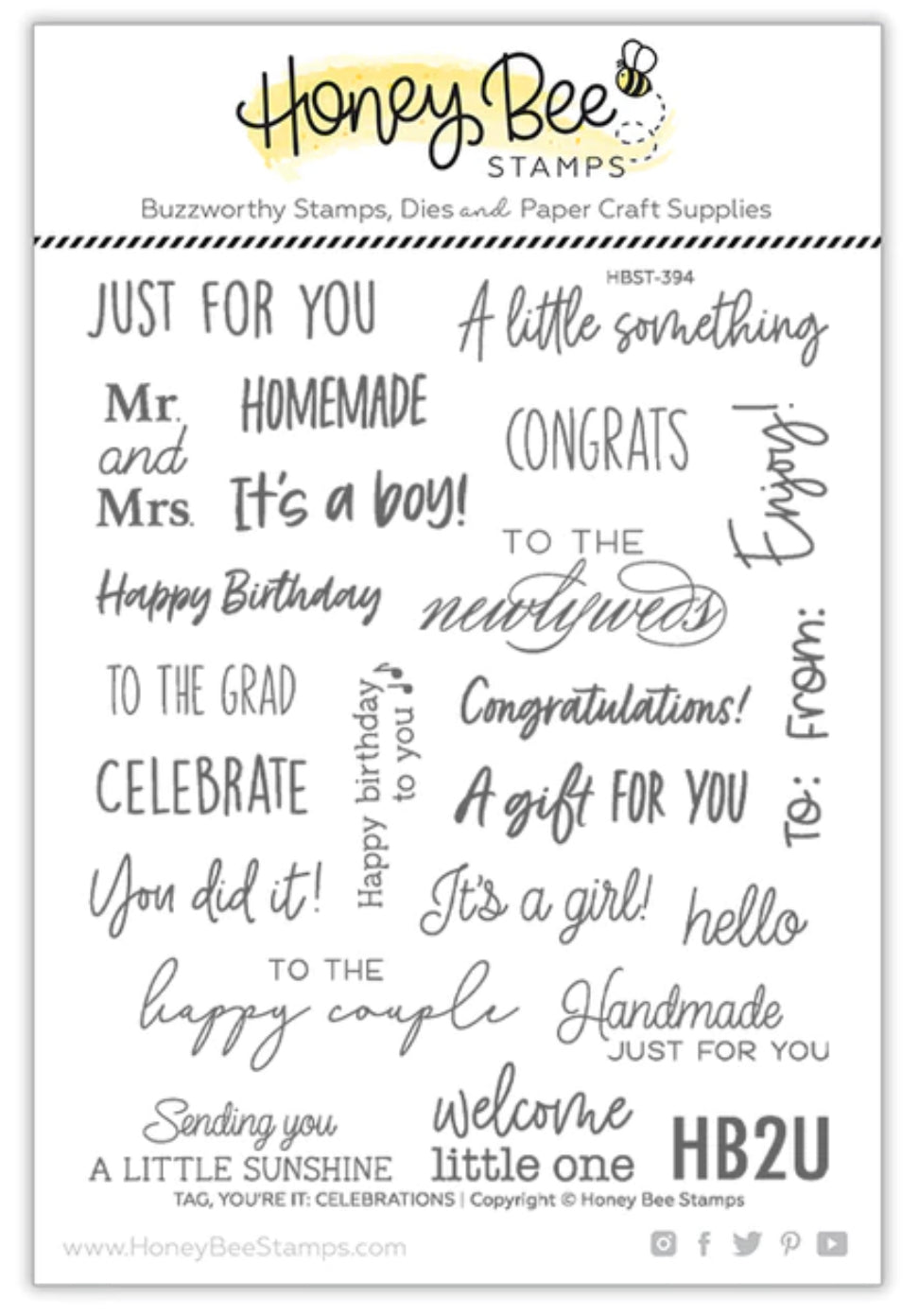 Stamps: Honeybee Stamps-Tag, You’re It: Celebrations