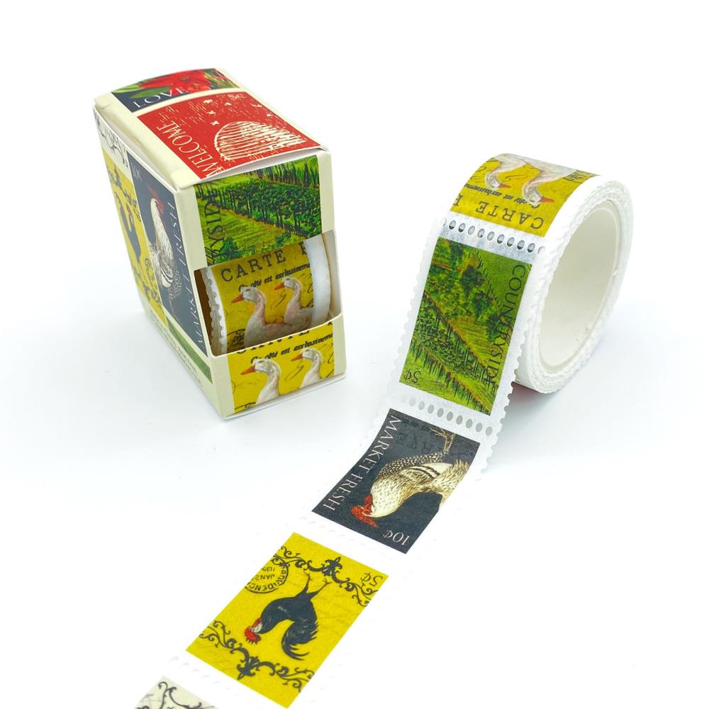 Embellishments: 49 And Market Postage Vintage Artistry Countryside Washi Tape Roll