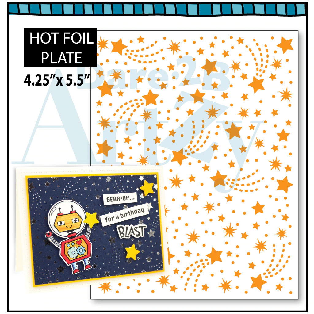 Hot Foil: Dare 2B Artzy-Night Sky Hot Foil Plate