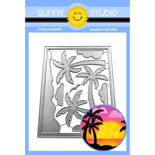 Dies: Sunny Studio Stamps-Tropical Trees Backdrop Die