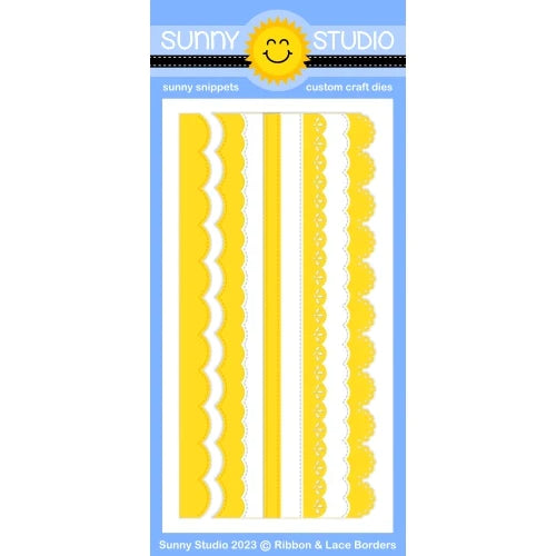 Dies: Sunny Studio-RIBBON & LACE BORDER DIES