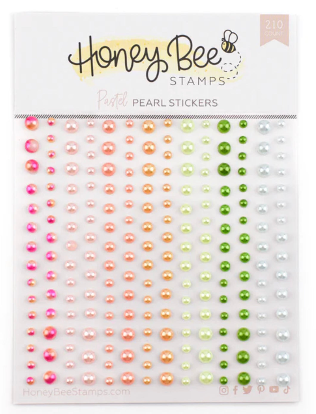 Embellishments: Honey Bee Stamps-Pastel Pearl Stickers