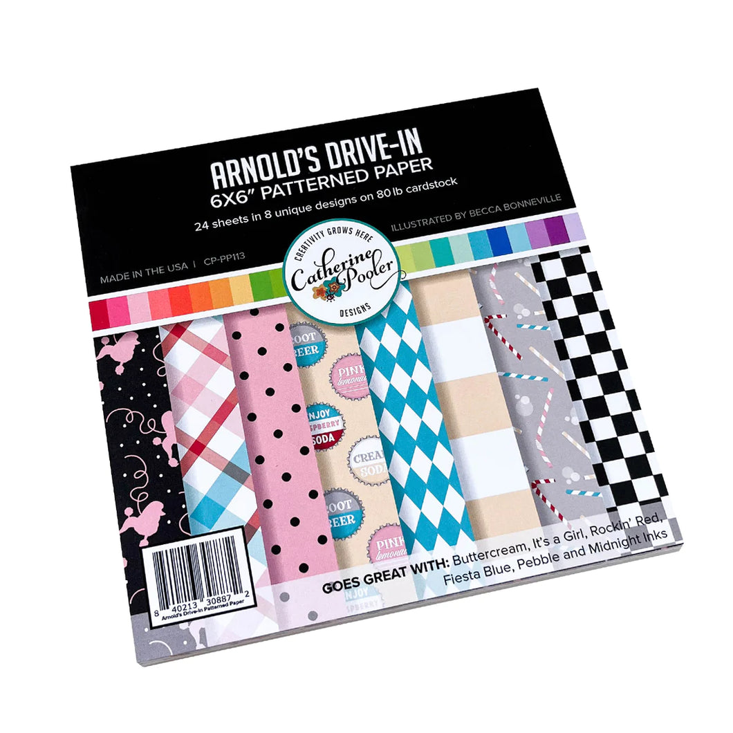 6x6 Paper: Catherine Pooler Designs-Arnold’s Drive-In Patterned Paper Pack