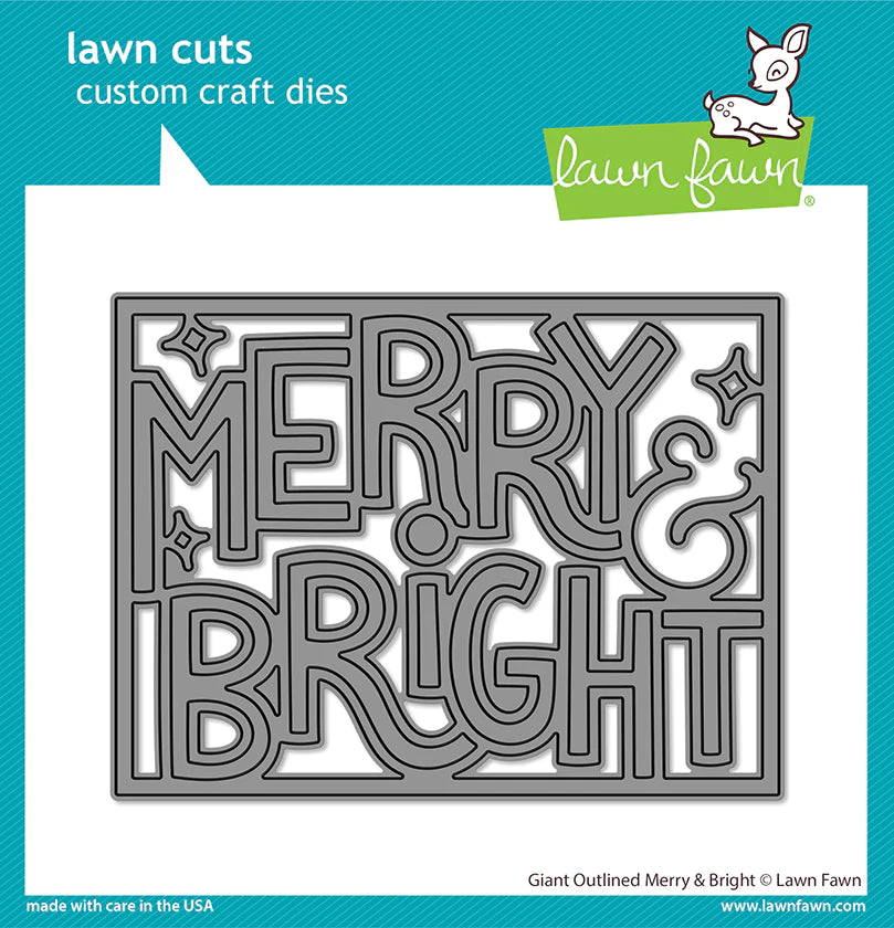 Dies: Lawn Fawn-Giant Outlined Merry & Bright