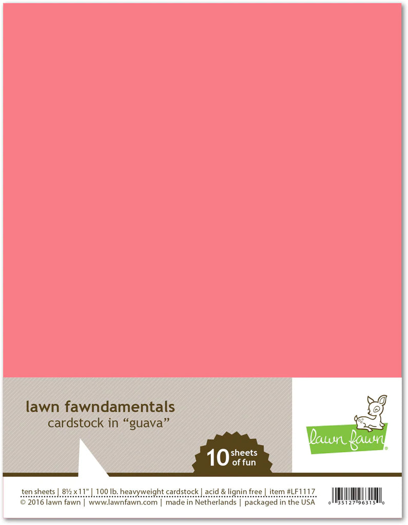 8.5x11 Cardstock: Lawn Fawn-Guava