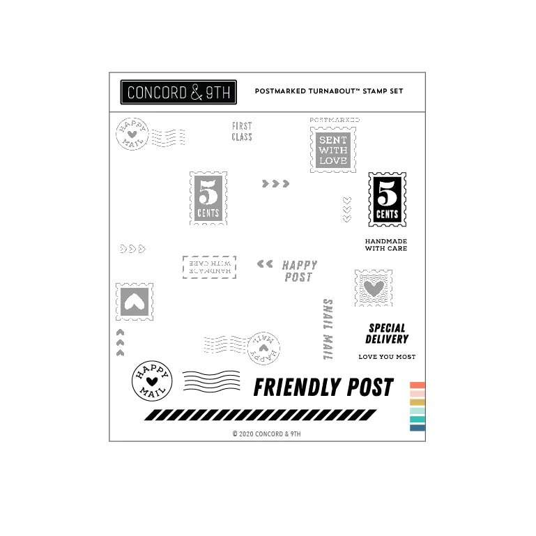 Turnabout™ Products: Concord & 9th-Postmarked Turnabout™ Stamp Set
