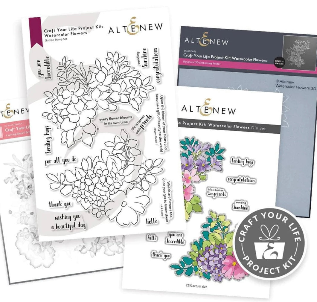 Bundle: Altenew-Craft Your Life Project Kit-Watercolor Flowers
