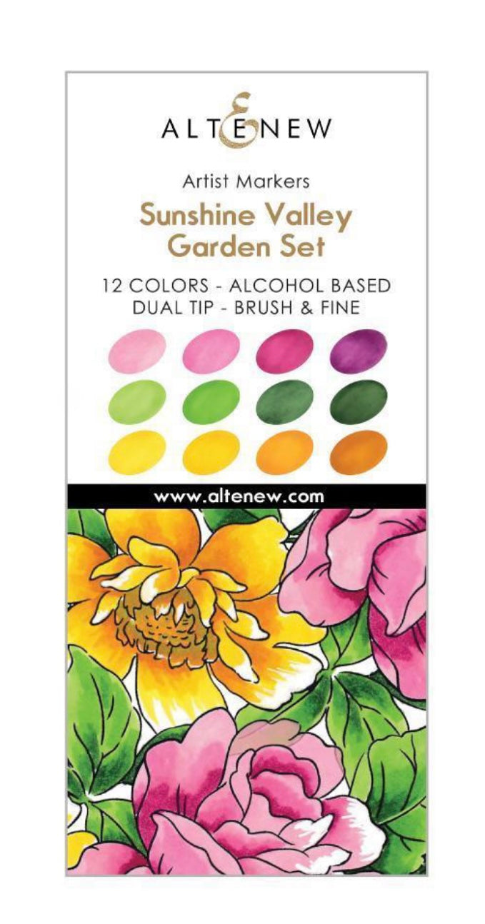 Coloring Tools: Sunshine Valley Garden Artist Alcohol Markers Set F