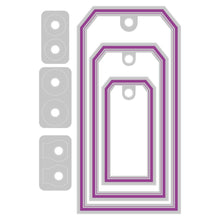 Load image into Gallery viewer, Dies: Sizzix Framed Tags Thinlits Dies By Tim Holtz 6/Pkg
