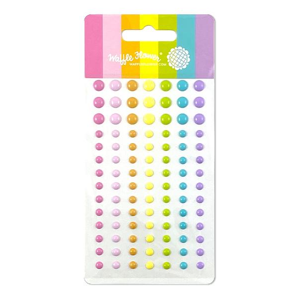 Embellishments: Waffle Flower-JJ’s Rainbow Enamel Dots