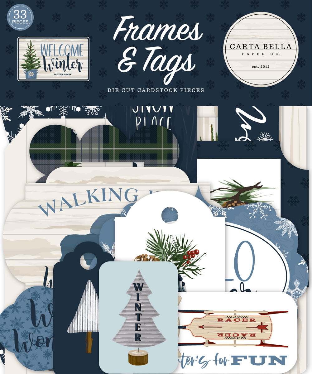 Embellishments: Carta Bella Welcome Winter Frames and Tags