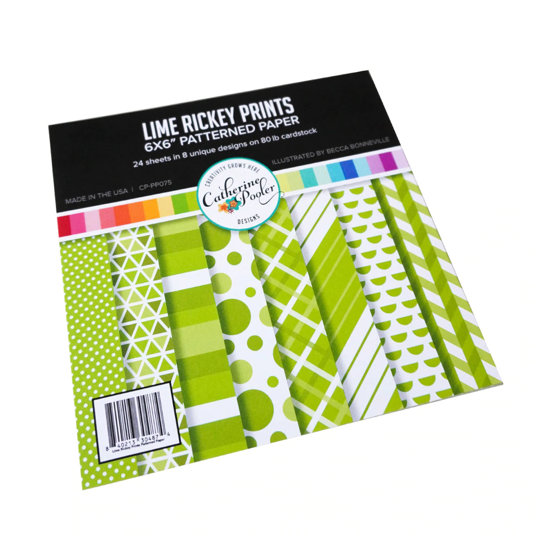 6x6 Paper: Catherine Pooler Designs-Lime Rickey Prints