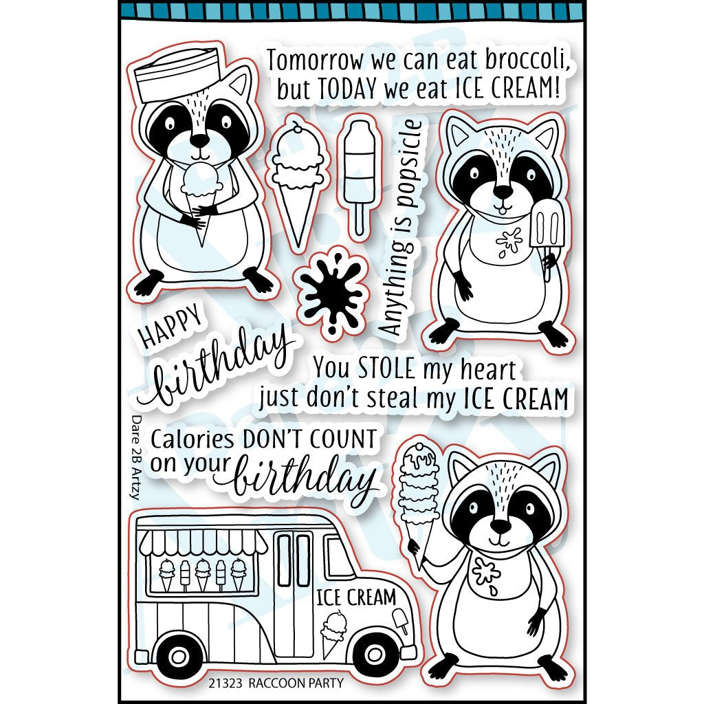 Stamps: Dare 2B Artzy-Raccoon Party