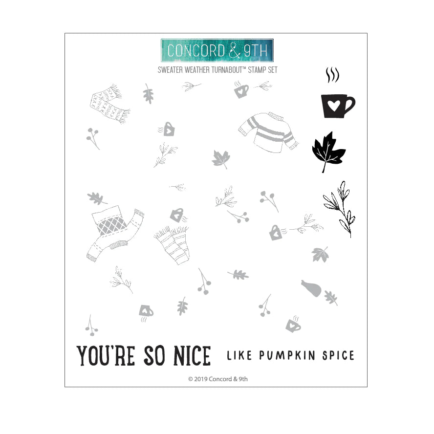 Turnabout™ Products: Concord & 9th-Sweater Weather Turnabout™ Stamp Set