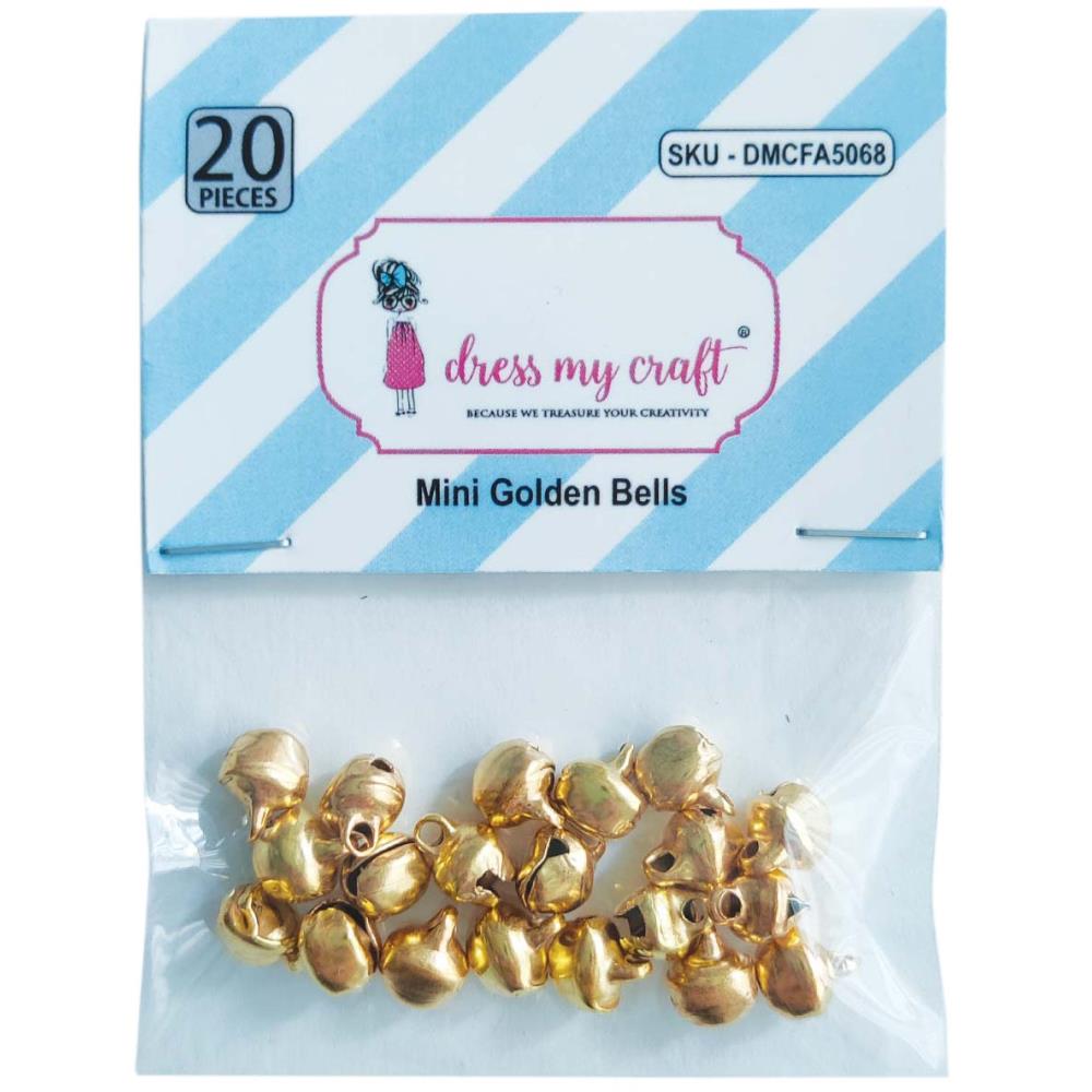 Embellishments: Dress My Craft Mini Golden Bells 20/Pkg