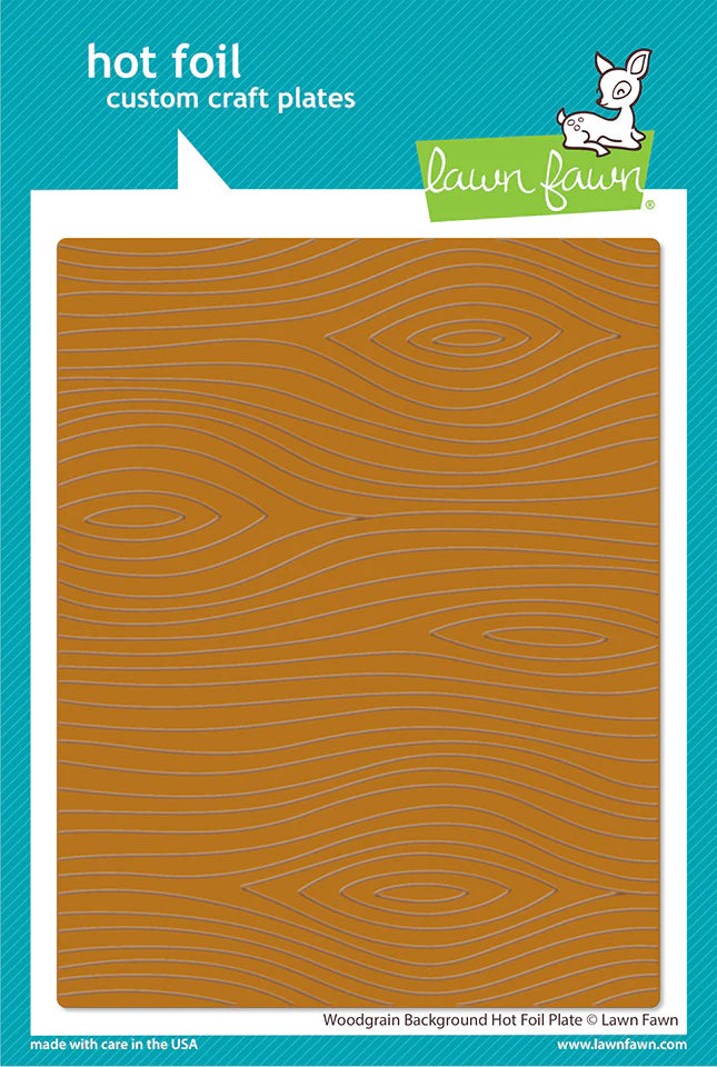 Hot Foil: Lawn Fawn-Woodgrain Background Hot Foil Plate