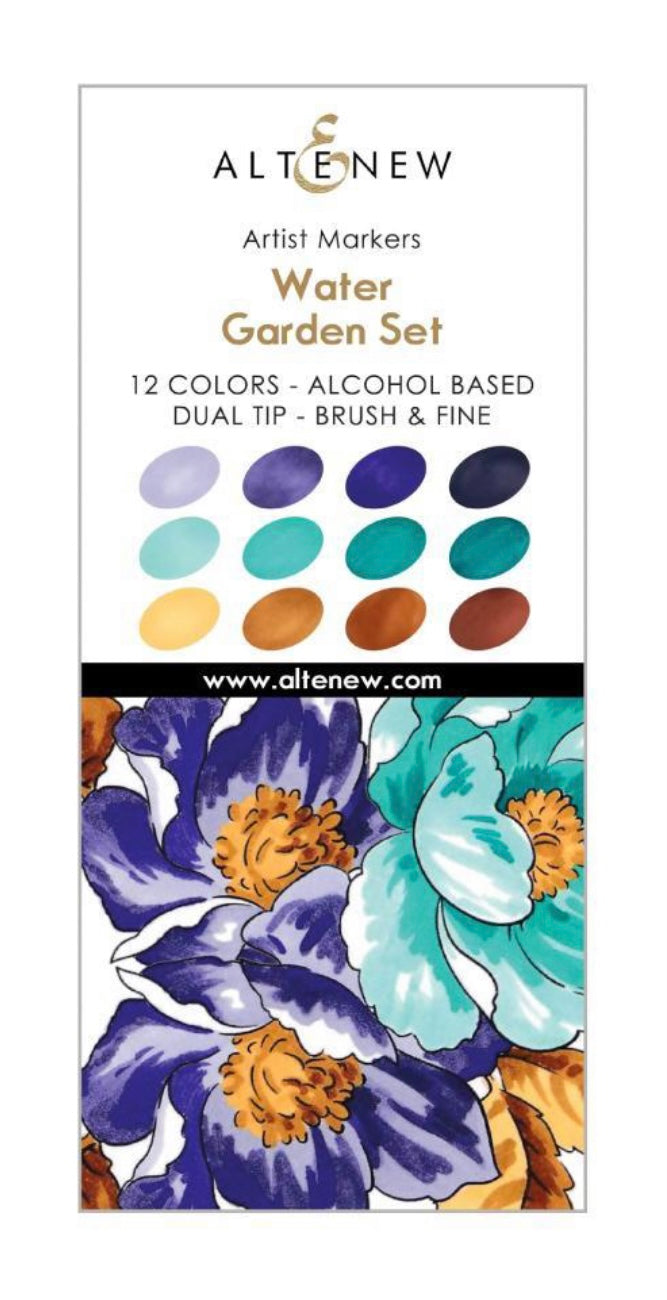 Coloring Tools: Water Garden Artist Alcohol Markers Set G