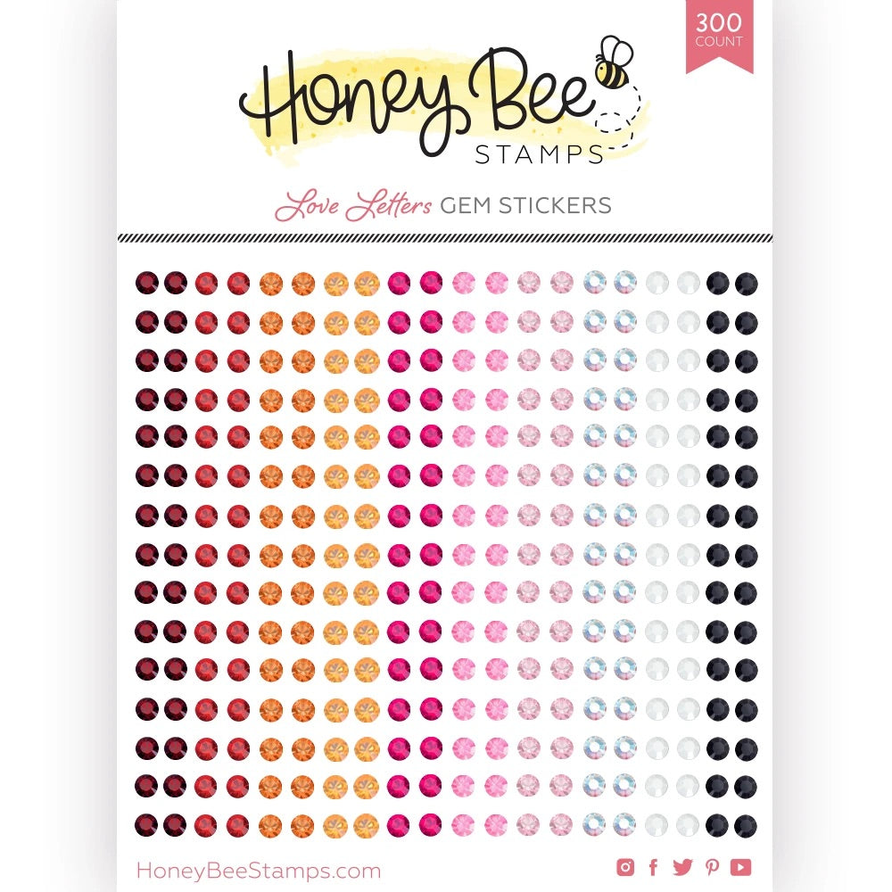 Embellishments: Honey Bee Stamps-Love Letters Gem Stickers