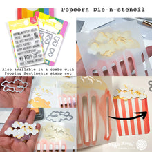 Load image into Gallery viewer, Stamp-n-Stencil and Die Combo: Waffle Flower Crafts-Popcorn Combo
