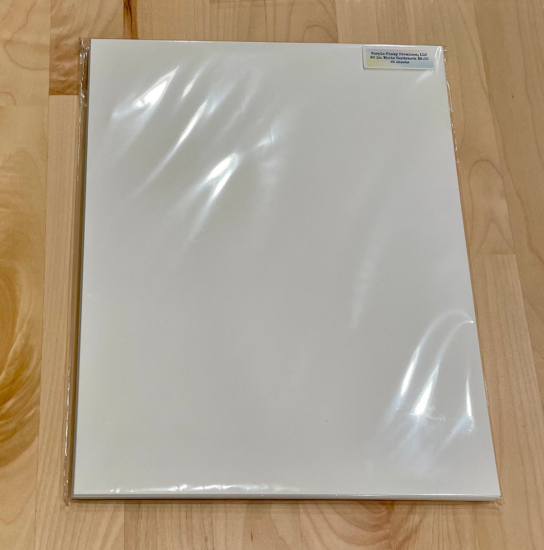 8.5 x 11 Cardstock: 80lb. Neenah Cardstock-Solar White-25 sheets