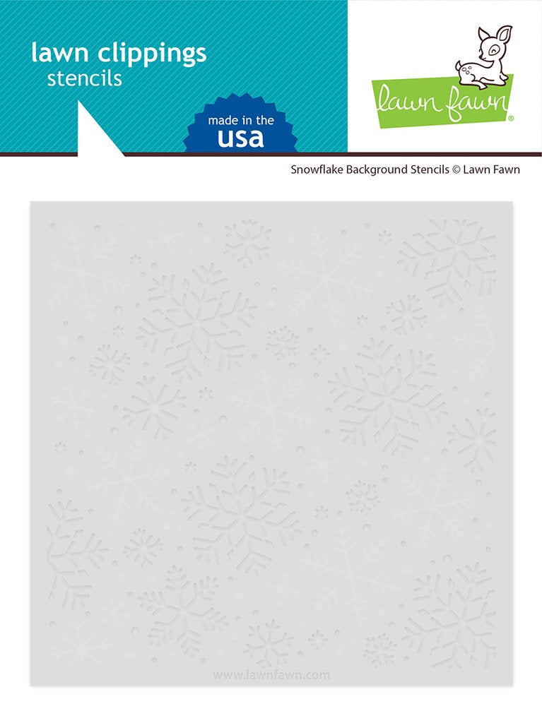 Stencils: Lawn Fawn-Snowflake Background