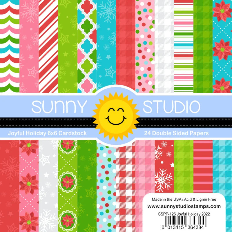 6x6 Paper: Sunny Studio-JOYFUL HOLIDAY PAPER