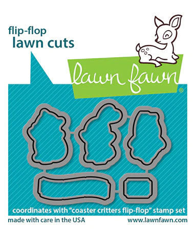 Dies: Lawn Fawn-Coaster Critters Flip-Flop - Lawn Cuts