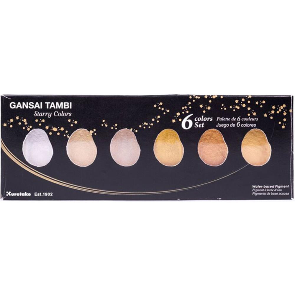 Mixed Media: Zig-Kuretake Gansai Tambi 6 Color Set-Starry Colors