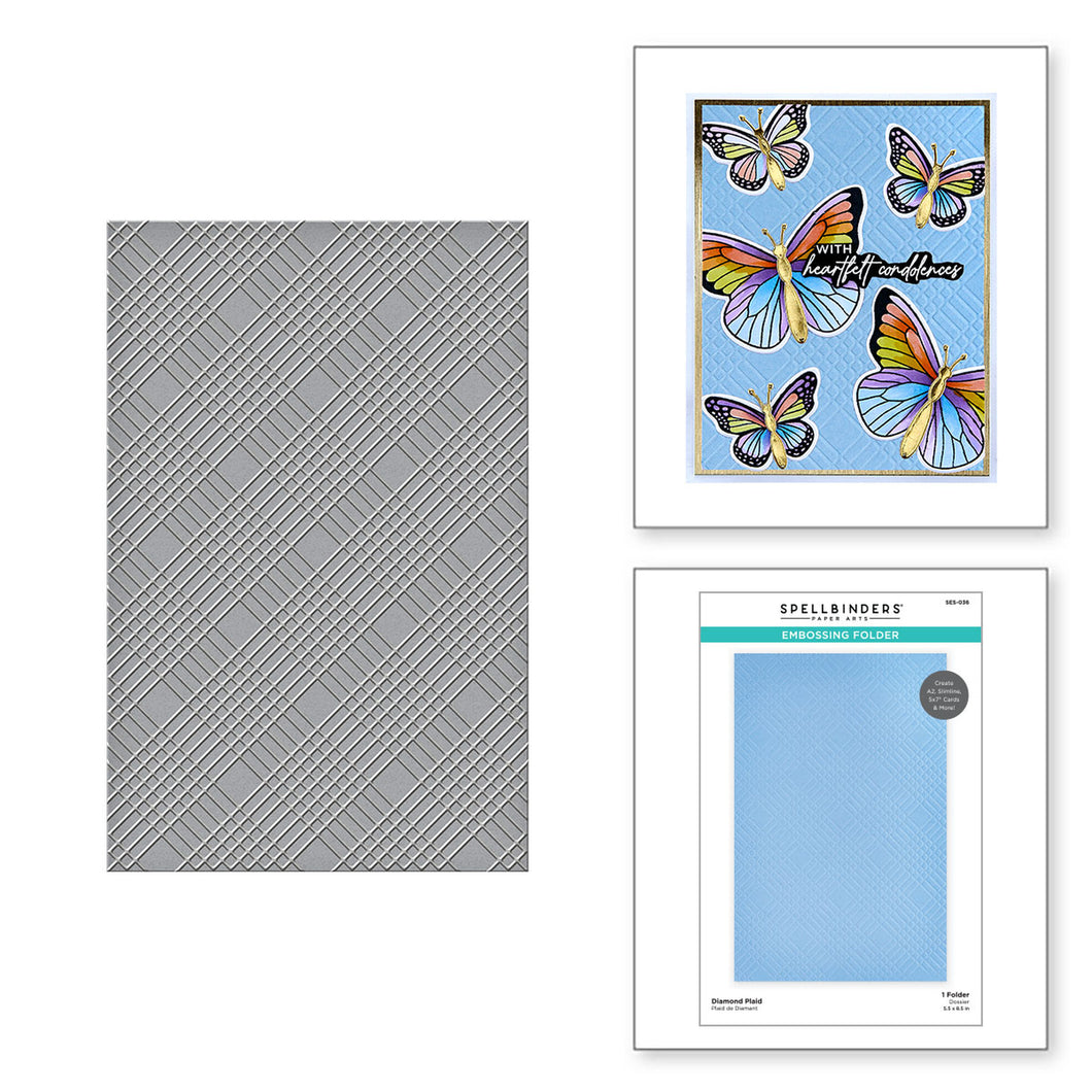 Embossing Folders: Spellbinders-Diamond Plaid