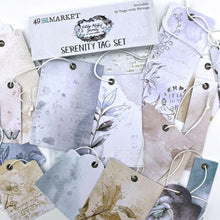 Load image into Gallery viewer, Embellishments: 49 and Market-Vintage Artistry Serenity Tag Set
