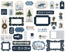 Load image into Gallery viewer, Embellishments: Carta Bella Welcome Winter Frames and Tags
