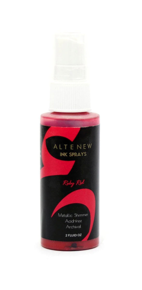 Mixed Media: Altenew Shimmer Spray-Ruby Red