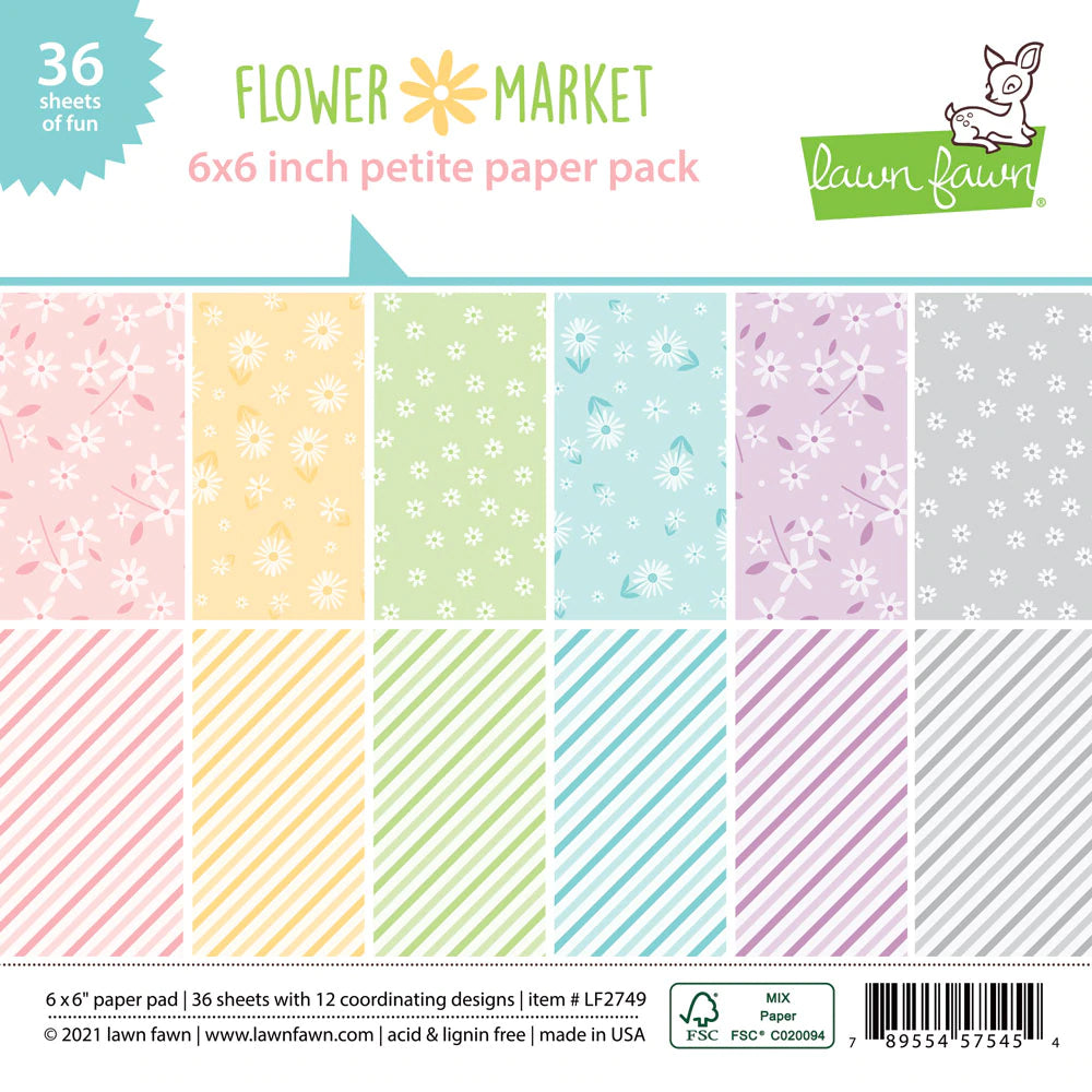 6x6 Paper: Lawn Fawn-Flower Market