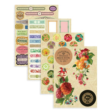 Load image into Gallery viewer, Embellishments: Spellbinders-STATIONER&#39;S BOUTIQUE STICKER PAD FROM THE FLEA MARKET FINDS COLLECTION BY CATHE HOLDEN
