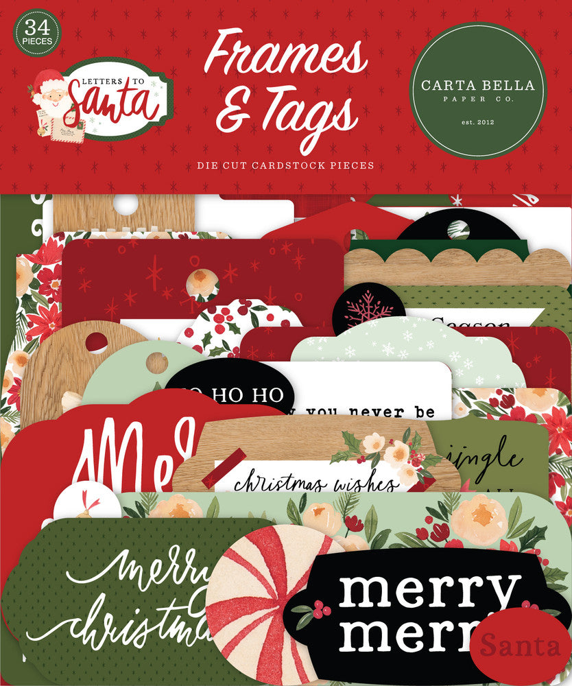 Embellishments: Carta Bella-Frames & Tags-Letters To Santa