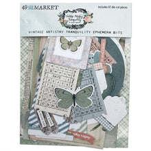 Load image into Gallery viewer, Embellishments: 49 and Market-Vintage Artistry Tranquility Ephemera Bits
