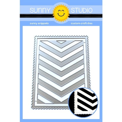 Dies: Sunny Studio Snippets-Frilly Frames Chevron