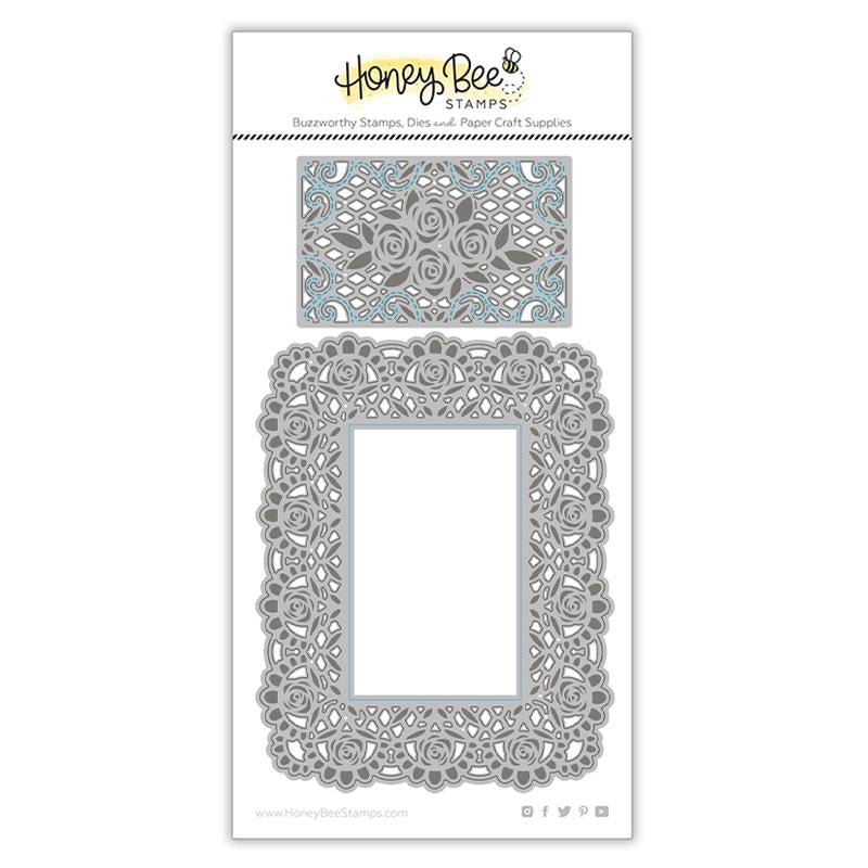 Dies: Honey Bee Stamps-Lace A2 Cover Plate | Honey Cuts