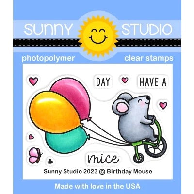 Stamps: Sunny Studio-Birthday Mouse